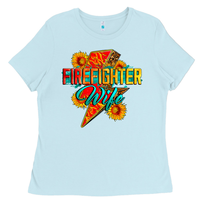 Firefighter Wife With Lightning Bolt Ladies Tee by Zillion Design Studio | Teevron
