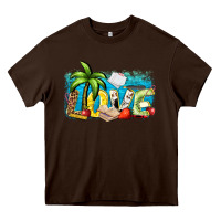 Chocolate Brown love summer teacher Heavy Core Tee - Zillion Design Studio