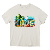 Cream love summer teacher Heavy Core Tee - Zillion Design Studio