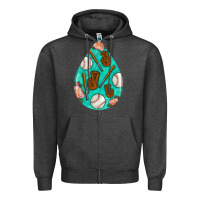 Charcoal Heather baseball and western roses teardrop  5 Zipper Hoodie - BundleAndBundleShop