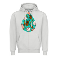 Dove Grey baseball and western roses teardrop  5 Zipper Hoodie - BundleAndBundleShop