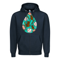 Baseball And Western Roses Teardrop  5 Zipper Hoodie | Teevron