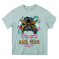 Arona nail tech life messy bun Heavy Core Tee - BarkalooDesign
