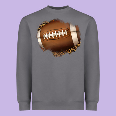 Leopard American Football Patch Heavyweight Sweatshirt Designed By Jasminsmagicworld