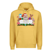 Antique Gold custom name christmas Premium Hoodie - texasbilliewilder