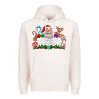 Pale Pink custom name christmas Premium Hoodie - texasbilliewilder