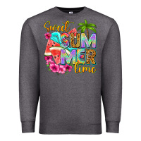 Charcoal Heather sweet summer time Premium Sweatshirt - NancyCooperArtShop