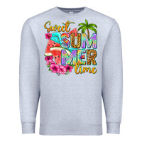 Heather Grey sweet summer time Premium Sweatshirt - NancyCooperArtShop