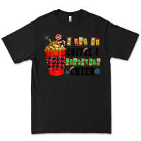 Black I Run On Coffee & Christmas Cheer Premium Tee - CowhideDigitalArt