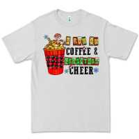 Dove Grey I Run On Coffee & Christmas Cheer Premium Tee - CowhideDigitalArt