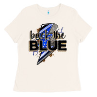 Bone back the blue with lightning bolt Ladies Tee - Zillion Design Studio