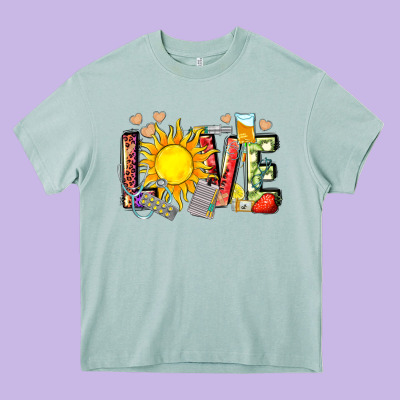 Love Summer Nurse Heavy Core Tee Designed By Zillion Design Studio