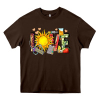 Chocolate Brown love summer nurse Heavy Core Tee - Zillion Design Studio