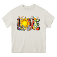 Cream love summer nurse Heavy Core Tee - Zillion Design Studio