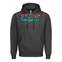 Charcoal Heather Lgbtq Choose Kindness With Heart And Peace Zipper Hoodie - BundleAndBundleShop