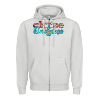 Dove Grey Lgbtq Choose Kindness With Heart And Peace Zipper Hoodie - BundleAndBundleShop
