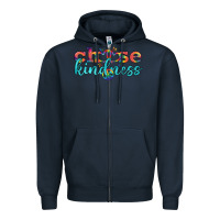 Navy Lgbtq Choose Kindness With Heart And Peace Zipper Hoodie - BundleAndBundleShop