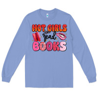 Colony Blue hot girls read books Long Sleeve Tee - MaliasSmallBusiness