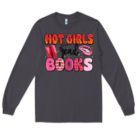 Smoke hot girls read books Long Sleeve Tee - MaliasSmallBusiness