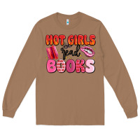 Toasted Coconut hot girls read books Long Sleeve Tee - MaliasSmallBusiness