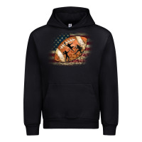 Black American Football Flag Players Urban Hoodie - CowCowDesign