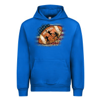 Cobalt American Football Flag Players Urban Hoodie - CowCowDesign