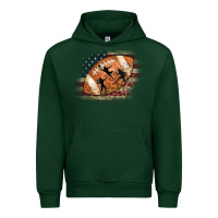 Forest Green American Football Flag Players Urban Hoodie - CowCowDesign