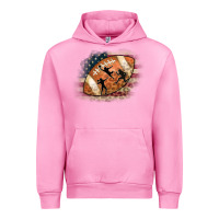 Fuchsia Pink American Football Flag Players Urban Hoodie - CowCowDesign