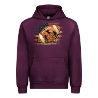 Mauve Wine American Football Flag Players Urban Hoodie - CowCowDesign