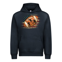 Navy American Football Flag Players Urban Hoodie - CowCowDesign