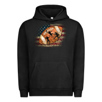 Pigment Black American Football Flag Players Urban Hoodie - CowCowDesign