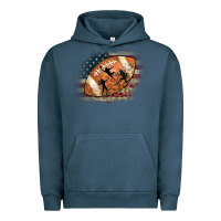 Pigment Midnight Navy American Football Flag Players Urban Hoodie - CowCowDesign