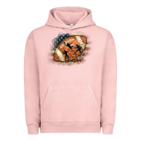 Pigment Salmon American Football Flag Players Urban Hoodie - CowCowDesign