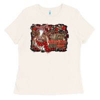 Bone all i want for christmas is a cow cowhide Ladies Tee - RanaPortraitStore
