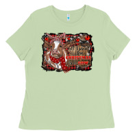 Matcha all i want for christmas is a cow cowhide Ladies Tee - RanaPortraitStore