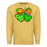 Antique Gold st patricks day hearts png Premium Sweatshirt - NancyCooperArtShop
