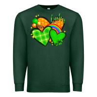 Sports Green st patricks day hearts png Premium Sweatshirt - NancyCooperArtShop