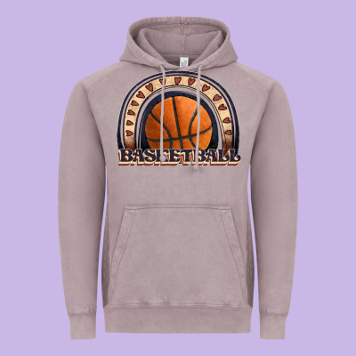 Basketball Rainbow Vintage Hoodie Designed By Jahusdesignshop