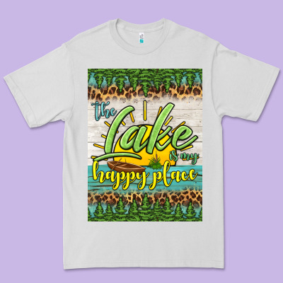 The Lake Is My Happy Place Air Freshener Premium Tee Designed By Hra Design Shop