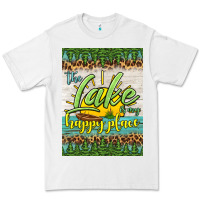 White the lake is my happy place air freshener Premium Tee - HRA Design Shop