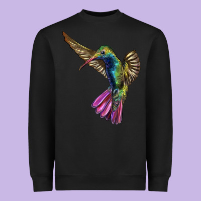 Flying Ruby Throated Hummingbird Heavyweight Sweatshirt Designed By Lillyallendesigns