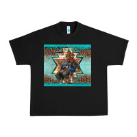Black western rodeo bullfighter Aztec leopard turquoise Urban Heavy Tee - BarkalooDesign