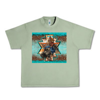 Oil Green western rodeo bullfighter Aztec leopard turquoise Urban Heavy Tee - BarkalooDesign
