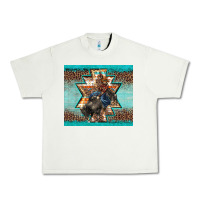 Pistachio western rodeo bullfighter Aztec leopard turquoise Urban Heavy Tee - BarkalooDesign