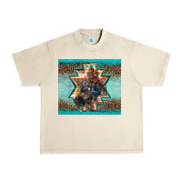 Sandshell western rodeo bullfighter Aztec leopard turquoise Urban Heavy Tee - BarkalooDesign