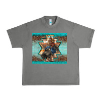 Tornado western rodeo bullfighter Aztec leopard turquoise Urban Heavy Tee - BarkalooDesign