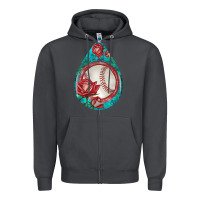 Smoke baseball and western roses teardrop  7 Zipper Hoodie - BundleAndBundleShop