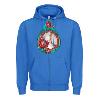 True Royal baseball and western roses teardrop  7 Zipper Hoodie - BundleAndBundleShop