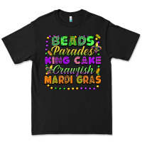 Black beads parades king cake crawfish mardi gras Premium Tee - FaDigitalArtStudio