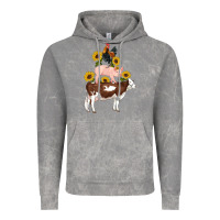 Cloud Rock western farm life cow pig rooster with sunflowers Vintage Hoodie - Artiststas